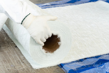 glass fiber material prepare for lining coating repair