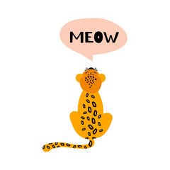 Cute and nice mewing leopard