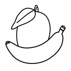 fresh mango and banana fruits