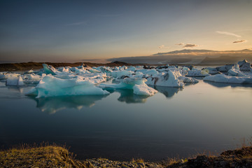 icebers en lago Jökulsárlón, islandia