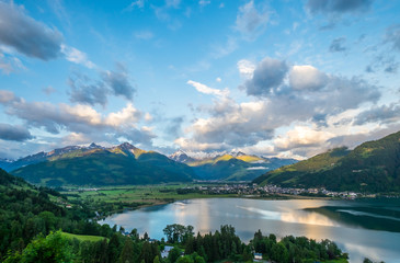 Beautiful of moutain and lake in Austria