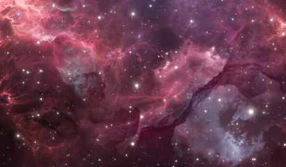 Leuchtender riesiger Nebel mit jungen Sternen. Weltraumhintergrund © Peter Jurik
