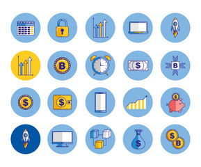 bundle of economy and finances icons