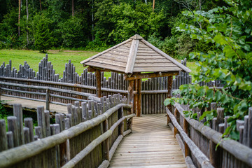 Obraz premium wooden castle palace in forest