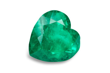 Emerald isolated on white background