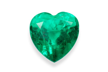 Emerald isolated on white background