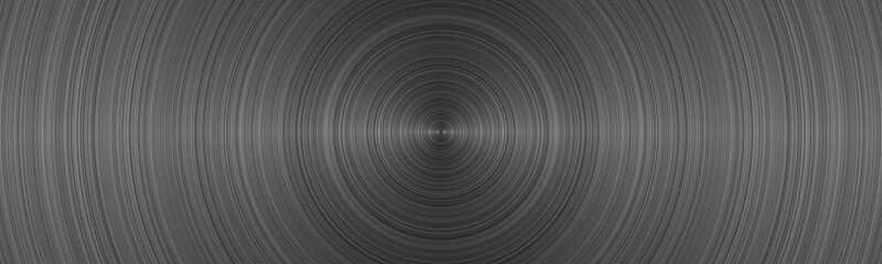 Circular brushed black surface. Panoramic illustration