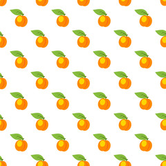 apricots fruit vector seamless pattern