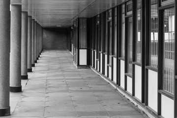 Modernist architecture from the 1960's in Manchester on the University campus