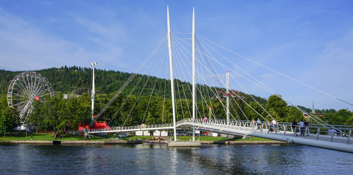 Ypsilon Bridge in Drammen in Norway