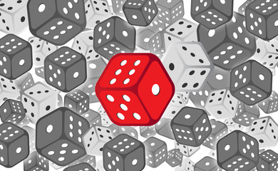 Ludo Dice Vector illustration, Game illustration