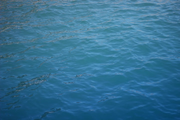 Surface of blue water
