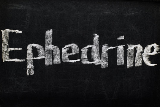 top view of black chalk board with lettering ephedrine