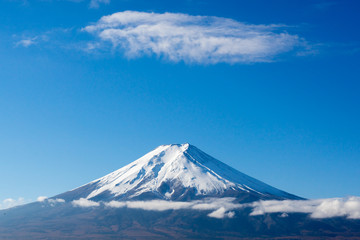 Mount Fuji with snow-covered at Kawaguchiko, Japan
