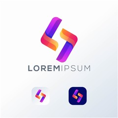 letter S icon logo ready to use