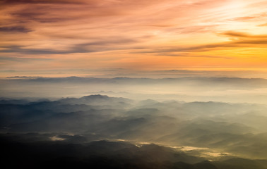 Fantastic morning mountain landscape