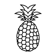 fresh pineapple fruit nature icon