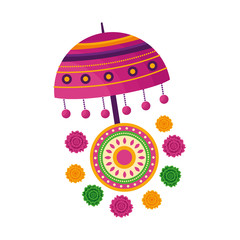 Umbrella of onam celebration design