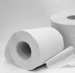 toilet paper roll on table with white background no people stock image stock photo
