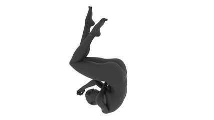 Floating black girl