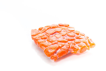 Fresh peeled carrots cooked for storage in a vacuum bag