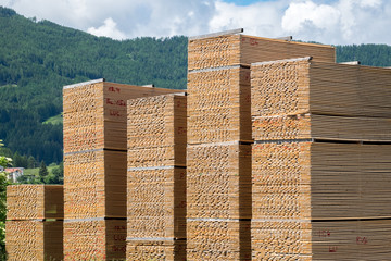 Wood piled and ready for transport