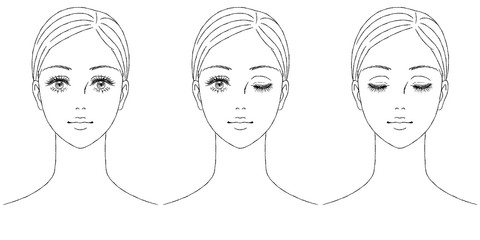 女性の顔　正面