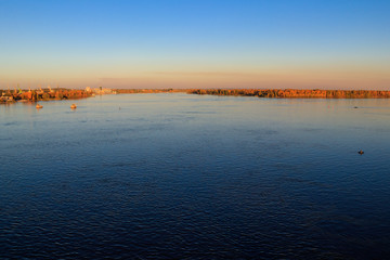 View on the river Dnieper on autumn
