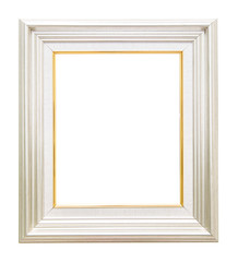 White frame isolated on white background