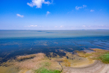 large salt lake in the south on a sunny day