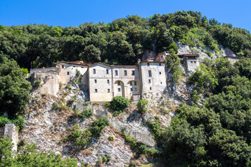 Fototapeta na wymiar The Hermitage of Greccio Sanctuary in Italy