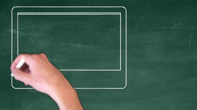 ecran ordinateur tableau vert