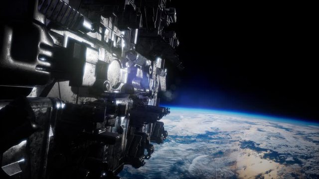 UFO Flying in the space