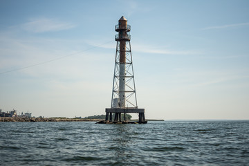 Fototapeta na wymiar .lighthouse in the middle of the bay