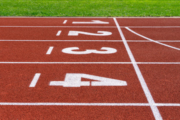 Laufbahn, Stadion, Rennstrecke, Start und Ziel