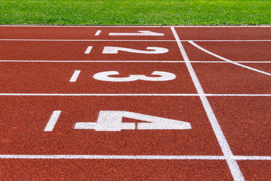 Laufbahn, Stadion, Rennstrecke, Start und Ziel