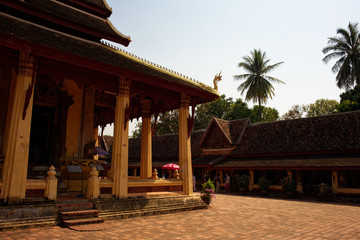 Fototapeta premium Wat Si Saket Buddhist Temple in Vientiane Laos