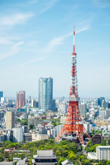 Tokyo tower, landmark of Japan - obrazy, fototapety, plakaty
