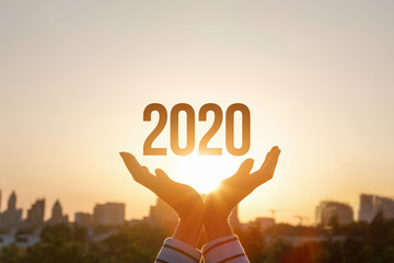 The concept new 2020 year.