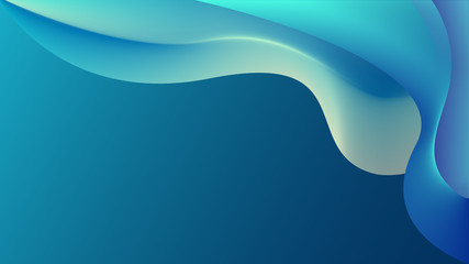 Luxury liquid background in teal color