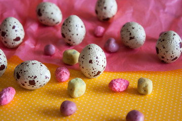 Easter eggs background.