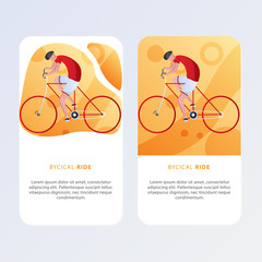 Aplication Mobile Page template of Sport. Modern flat design concept of web page design for website and mobile website. Easy to edit and customize. Vector illustration.