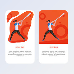 Aplication Mobile Page template of Sport. Modern flat design concept of web page design for website and mobile website. Easy to edit and customize. Vector illustration.