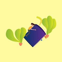 Set Of Learning Book Illustration template. Online education. Modern flat design concept of web page design for website and mobile website. Easy to edit and customize. Vector illustration