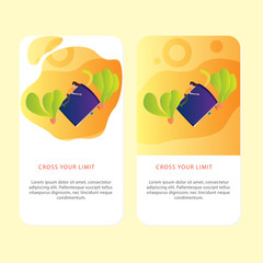 Set Of Learning Book Mobile page template of Online education. Modern flat design concept of web page design for  Aplication and mobile website. Easy to edit and customize. Vector illustration.