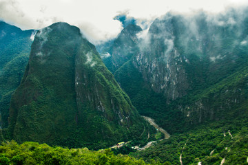 Peruvian Andes and a river that runs beneath it