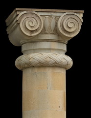 Elements of architectural decorations of buildings, columns and capitals, gypsum moldings, wall textures and patterns. On the streets in Georgia, public places.