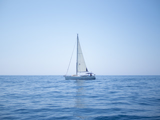 Small Sailboat in the Adriatic Sea