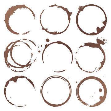 Coffee Stains Vector Set