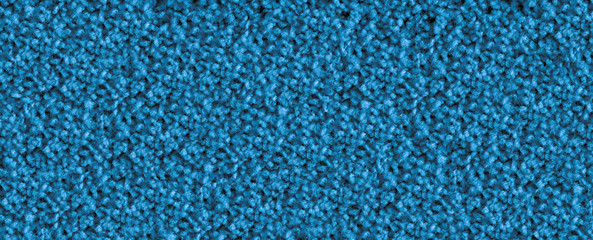 Texture of blue carpet. Panorama. View from above.